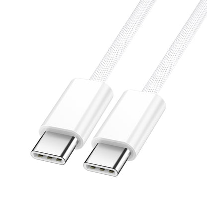 Cablu Date si Incarcare USB-C - USB-C BWOO BO-X284, 60W, 2m, Alb