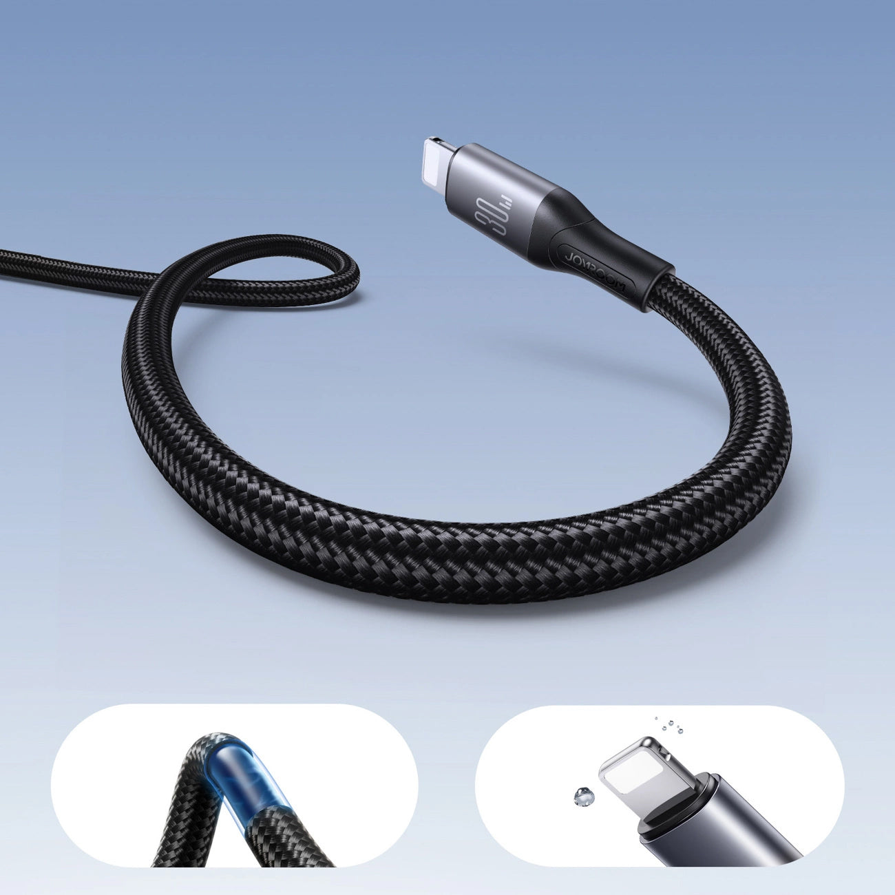 Cablu Date si Incarcare USB-C - Lightning Joyroom S-A28 Flash, 30W, 1m, Negru