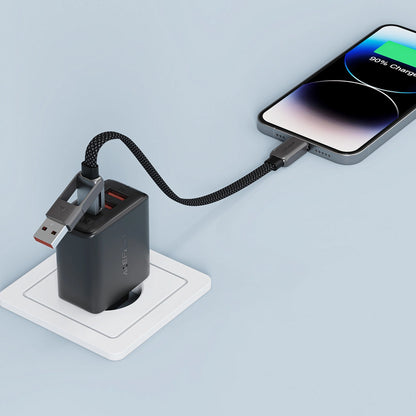 Cablu Date si Incarcare USB-C - USB-A / USB-C Acefast C13-05, 60W, 0.2m, Negru
