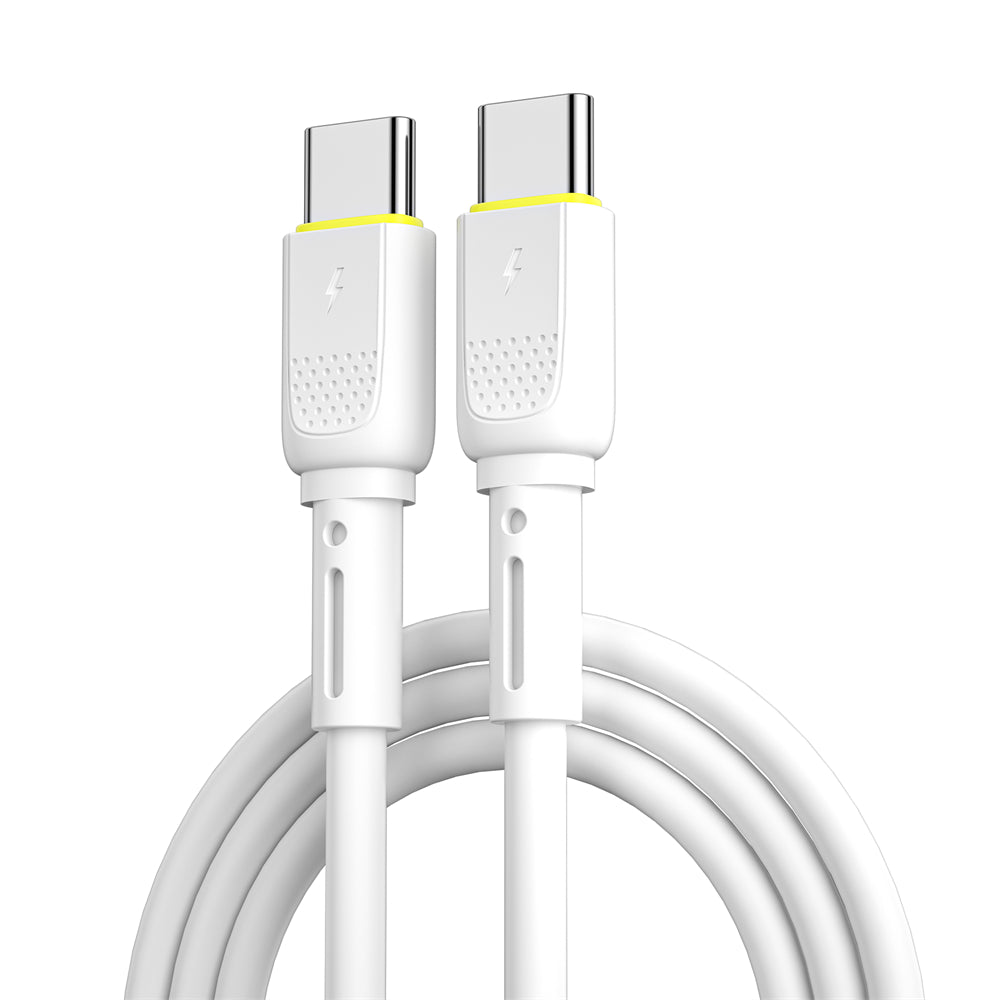 Cablu Date si Incarcare USB-C - USB-C WiWu Wi-C034, 60W, 1.2m, Alb