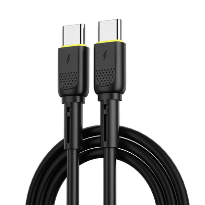 Cablu Date si Incarcare USB-C - USB-C WiWu Wi-C034, 60W, 1.2m, Negru