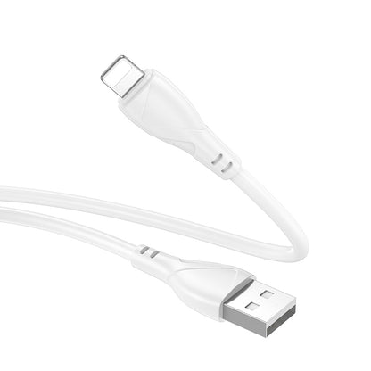 Cablu Date si Incarcare USB-A - Lightning Borofone BX121 Energy, 18W, 1m, Alb