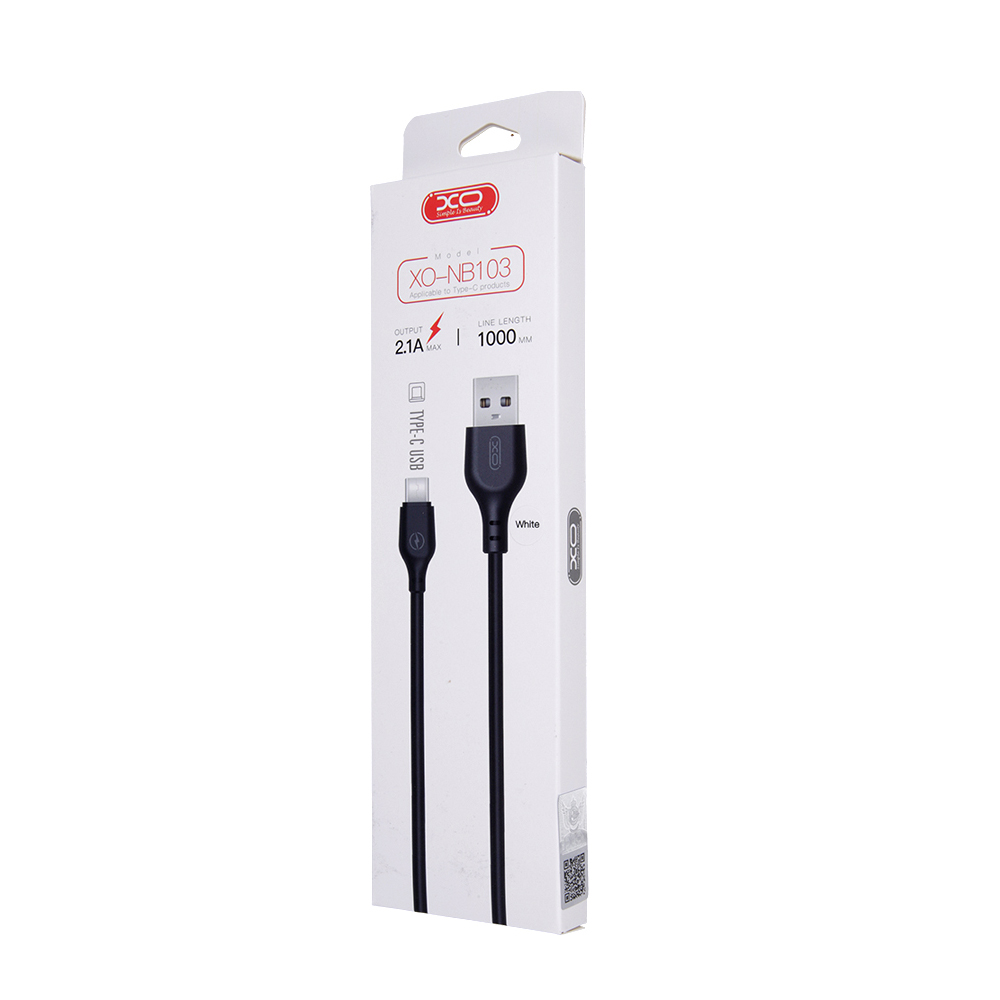 Cablu Date si Incarcare USB-A - USB-C XO Design NB103, 18W, 1m, Alb