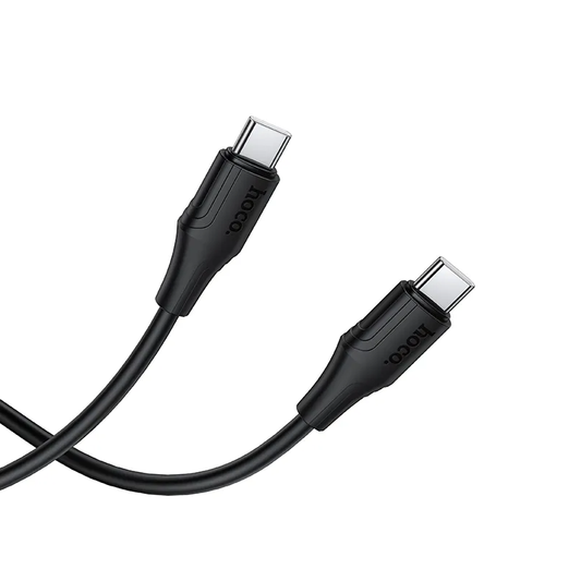 Cablu Date si Incarcare USB-C - USB-C HOCO X124, 60W, 1m, Negru