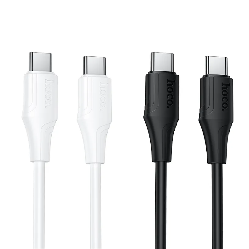Cablu Date si Incarcare USB-C - USB-C HOCO X124, 60W, 1m, Alb