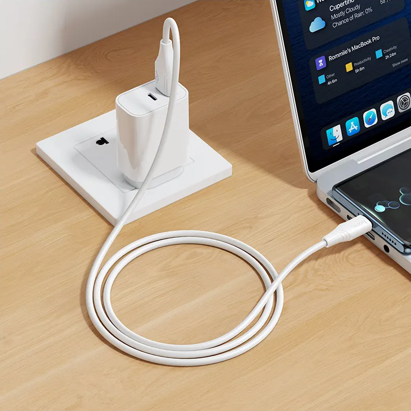 Cablu Date si Incarcare USB-A - USB-C HOCO X124, 18W, 1m, Alb
