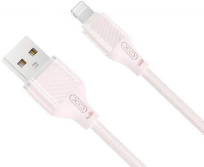 Cablu Date si Incarcare USB-A - Lightning XO Design NB291, 18W, 1m, Roz
