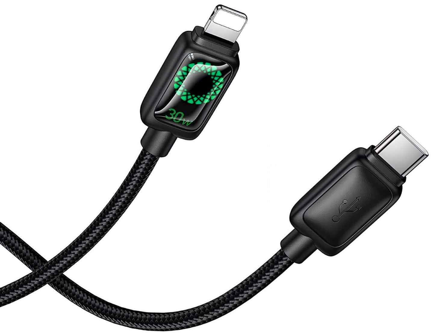 Cablu Date si Incarcare USB-C - Lightning HOCO U146, 30W, 1.2m, Negru