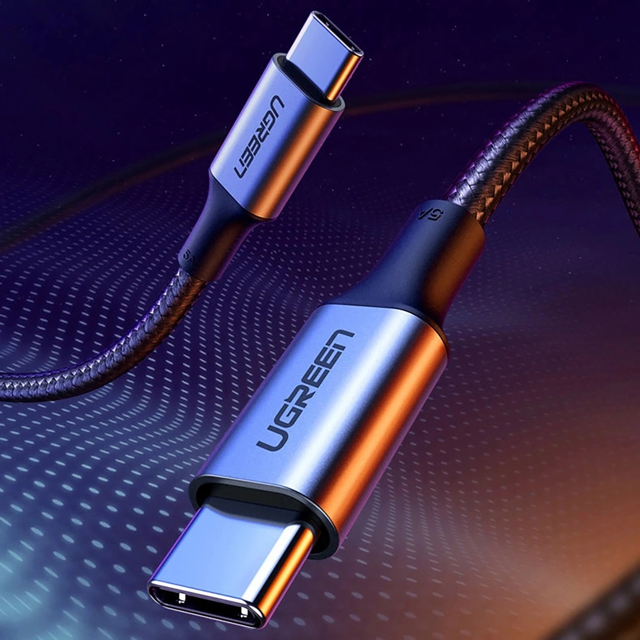 Cablu Date si Incarcare USB-C - USB-C UGREEN US316, 100W, 3m, Gri