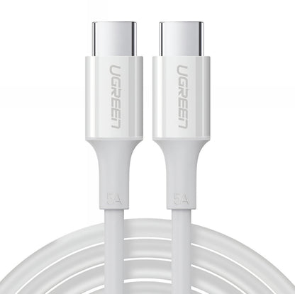 Cablu Date si Incarcare USB-C - USB-C UGREEN US300, 100W, 2m, Alb