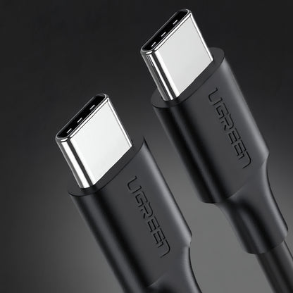 Cablu Date si Incarcare USB-C - USB-C UGREEN US286, 60W, 3m, Negru