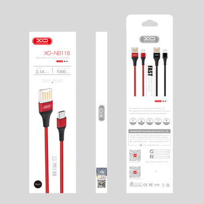 Cablu Date si Incarcare USB-A - microUSB XO Design NB118, 18W, 1m, Rosu