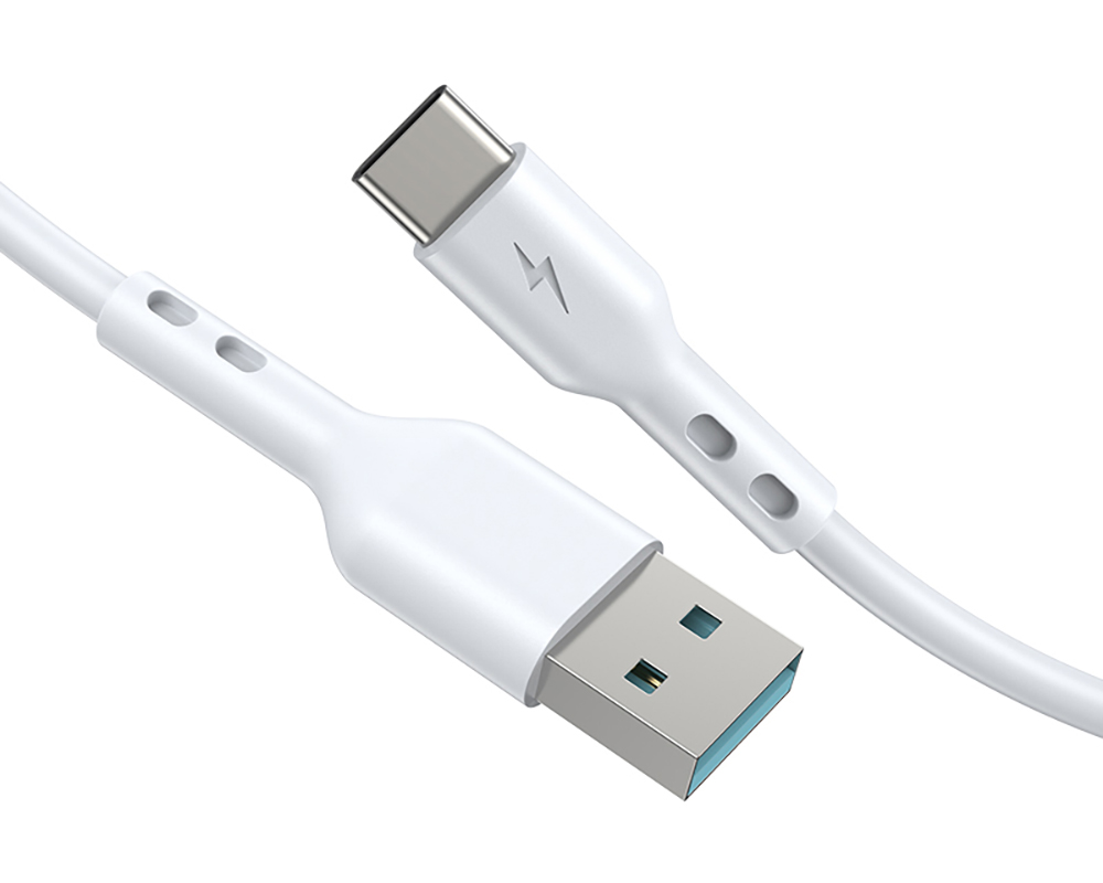 Cablu Date si Incarcare USB-A - USB-C BWOO X172C, 60W, 1m, Alb