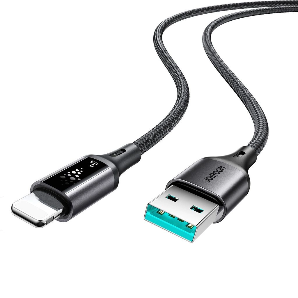 Cablu Date si Incarcare USB-A - Lightning Joyroom S-A60 StarTalk, 18W, 1.2m, Negru
