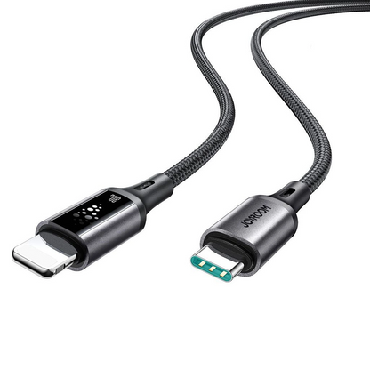 Cablu Date si Incarcare USB-C - Lightning Joyroom S-A60 StarTalk, 30W, 1.2m, Negru