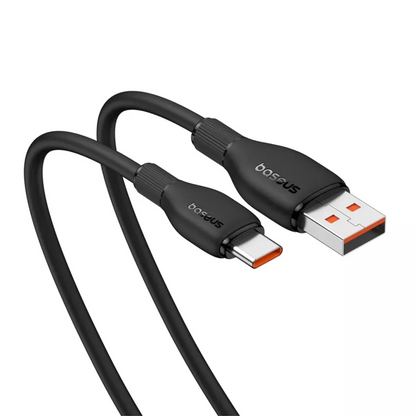 Cablu Date si Incarcare USB-A - USB-C Baseus Pudding, 100W, 1.2m, Negru P10355703111-00