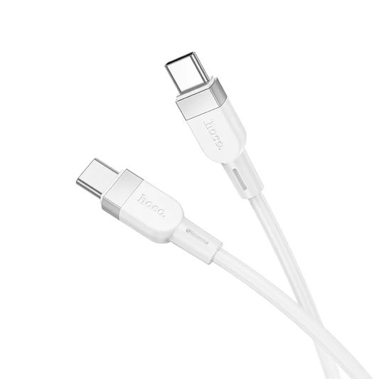 Cablu Date si Incarcare USB-C - USB-C HOCO X109, 60W, 1m, Alb