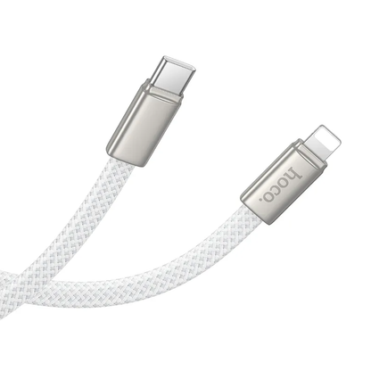 Cablu Date si Incarcare USB-C - Lightning HOCO X125, 30W, 1m, Alb