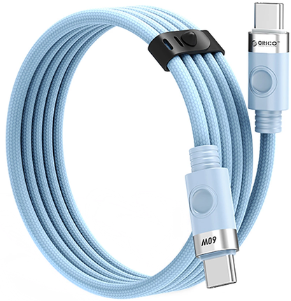 Cablu Date si Incarcare USB-C - USB-C Orico CDX, 60W, 1m, Albastru