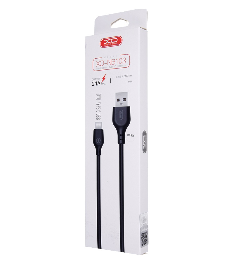 Cablu Date si Incarcare USB-A - USB-C XO Design NB103, 18W, 2m, Negru
