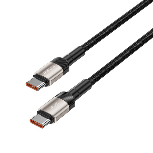 Cablu Date si Incarcare USB-C - USB-C Tech-Protect Ultraboost EVO, 100W, 1m, Argintiu