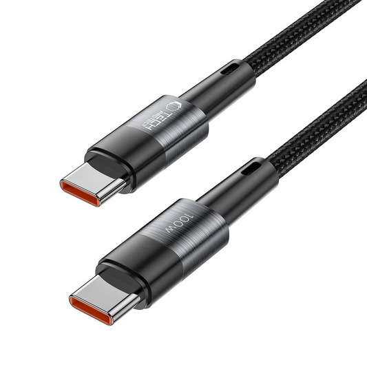 Cablu Date si Incarcare USB-C - USB-C Tech-Protect Ultraboost, 100W, 0.25m, Gri