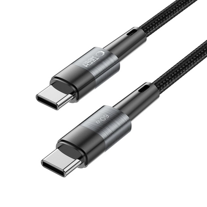 Cablu Date si Incarcare USB-C - USB-C Tech-Protect Ultraboost, 60W, 2m, Gri