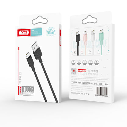 Cablu Date si Incarcare USB-A - USB-C XO Design NB156, 18W, 1m, Negru