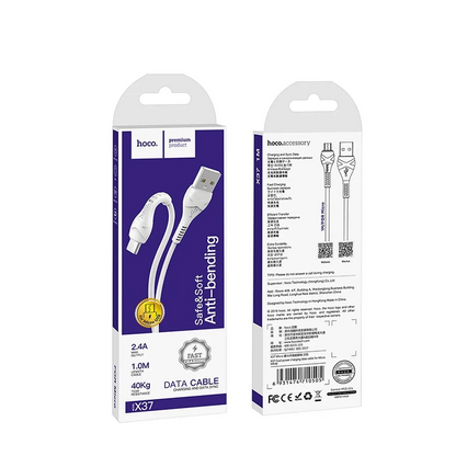 Cablu Date si Incarcare USB-A - microUSB HOCO X37, 18W, 1m, Alb