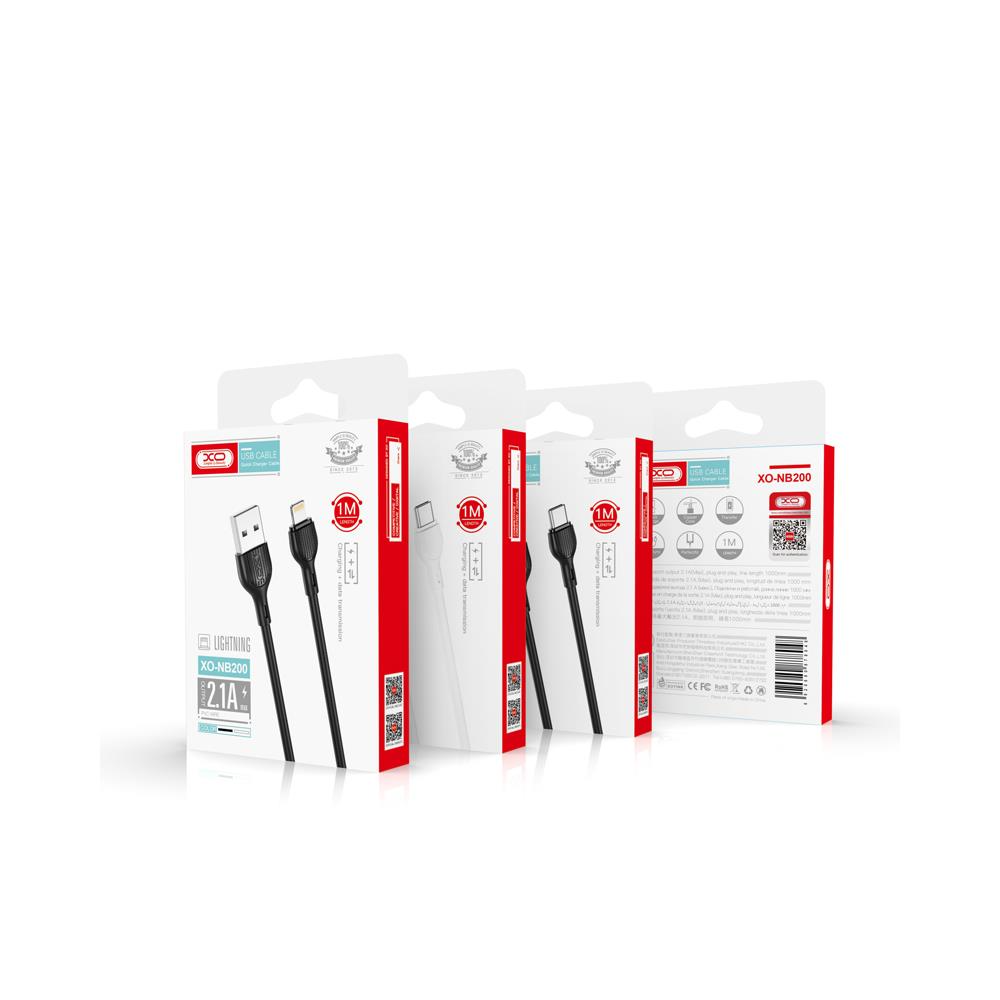 Cablu Date si Incarcare USB-A - USB-C XO Design NB200, 10W, 1m, Alb