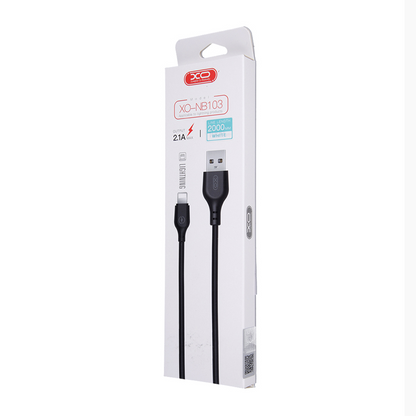 Cablu Date si Incarcare USB-A - Lightning XO Design NB103, 18W, 2m, Alb