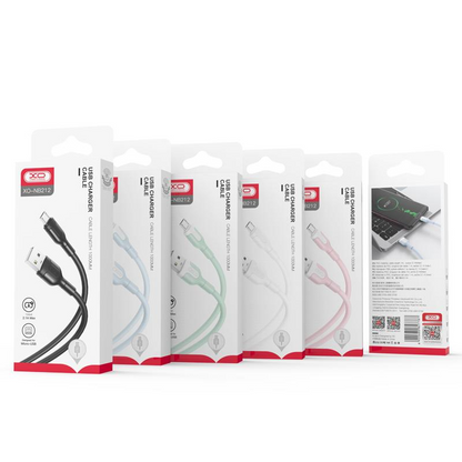 Cablu Date si Incarcare USB-A - Lightning XO Design NB212, 18W, 1m, Roz