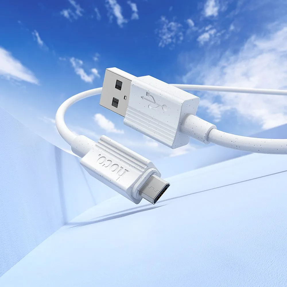 Cablu Date si Incarcare USB-A - microUSB HOCO X107, 18W, 1m, Alb