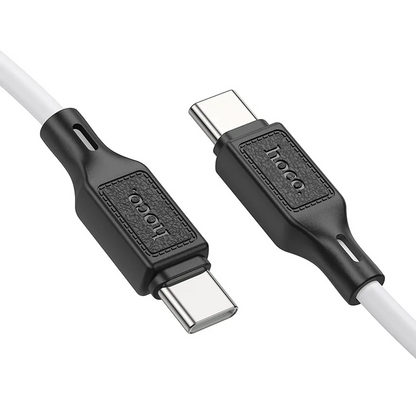 Cablu Date si Incarcare USB-C - USB-C HOCO X90, 60W, 1m, Alb