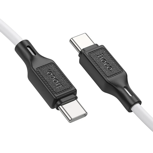 Cablu Date si Incarcare USB-C - USB-C HOCO X90, 60W, 1m, Alb