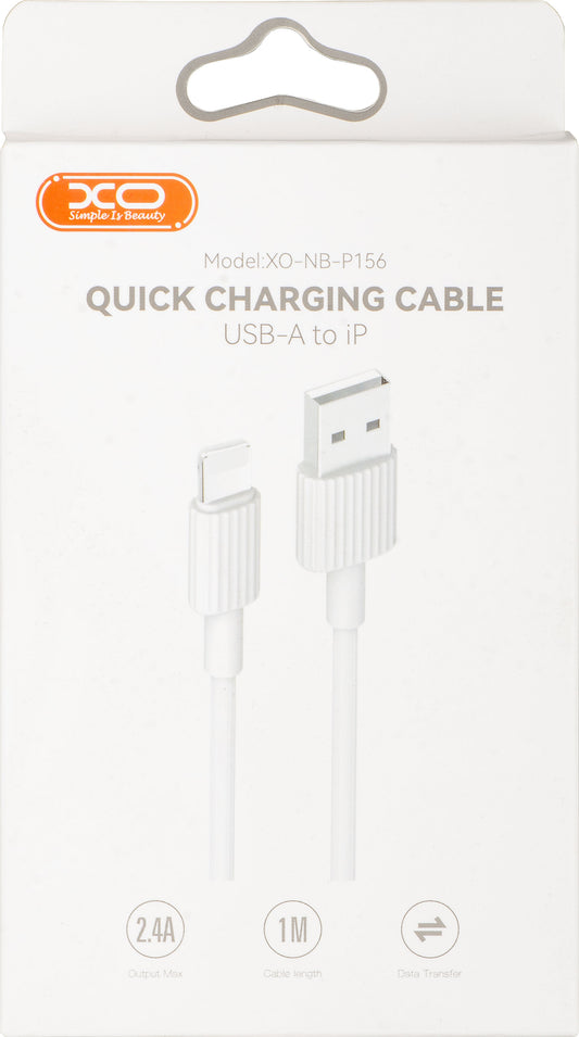 Cablu Date si Incarcare USB-A - Lightning XO Design NB156, 18W, 1m, Alb