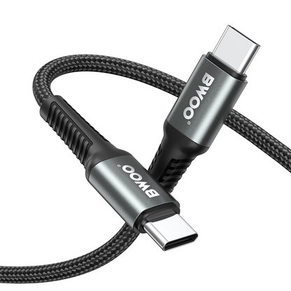 Cablu Date si Incarcare USB-C - USB-C BWOO BO-X288C-C, 60W, 1m, Negru