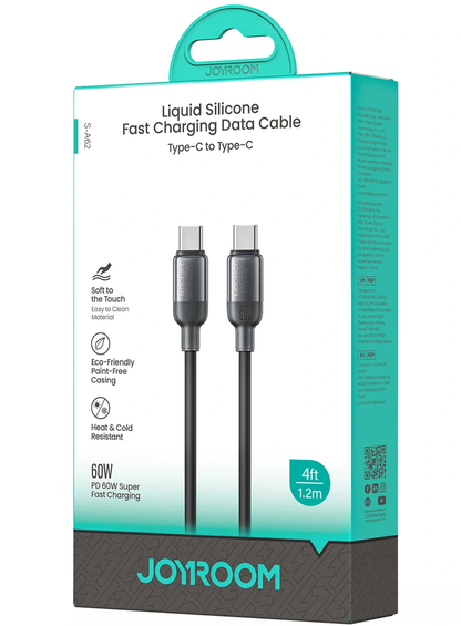 Cablu Date si Incarcare USB-C - USB-C Joyroom S-A62 Lively, 60W, 1.2m, Negru