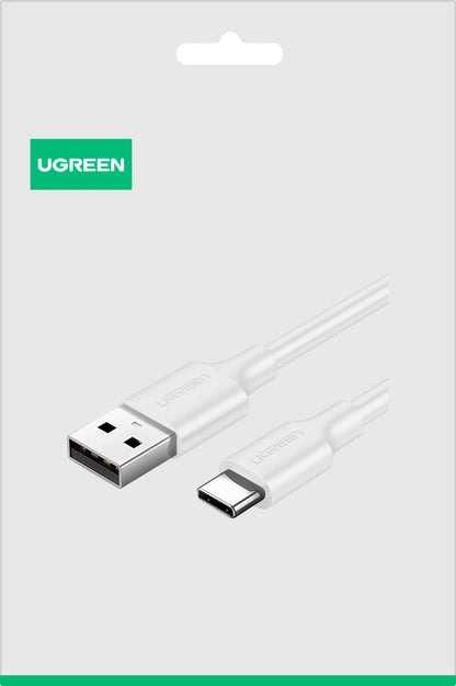Cablu Date si Incarcare USB-A - USB-C UGREEN US287, 18W, 1.5m, Alb