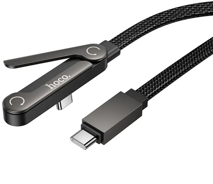 Cablu Date si Incarcare USB-C - USB-C HOCO U150 Exquisite, 60W, 1.2m, Negru