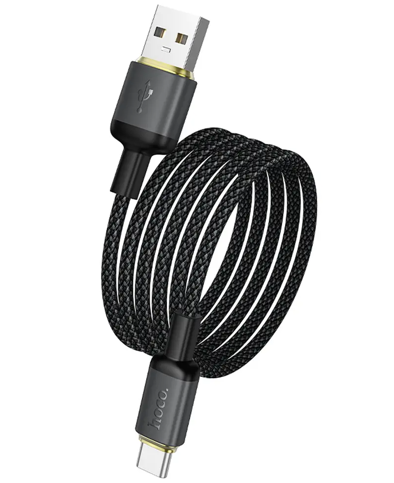 Cablu Date si Incarcare USB-A - USB-C HOCO X128 Benefit, 36W, 1m, Negru