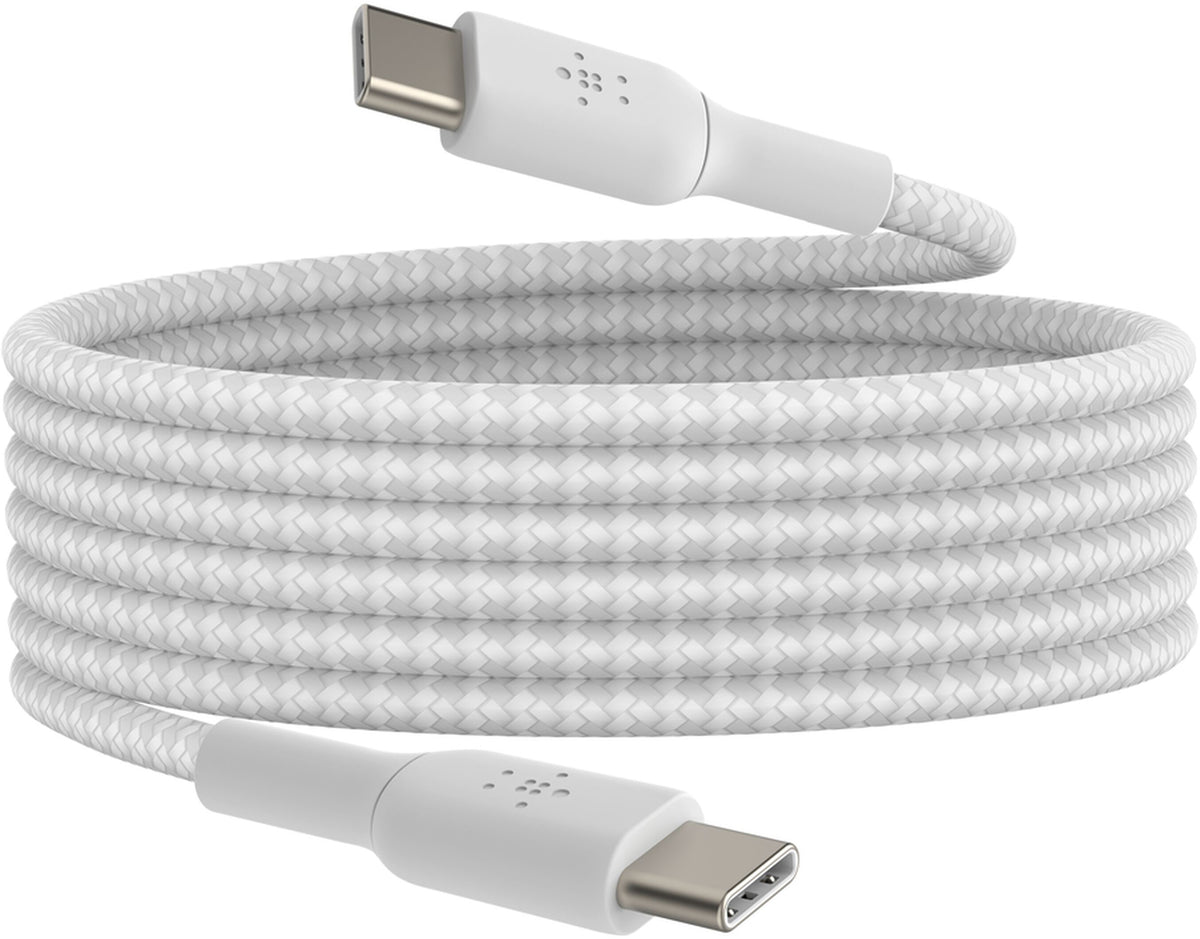 Cablu Date si Incarcare USB-C - USB-C Belkin BoostCharge Pro, 60W, 2m, Alb CAB004bt2MWH