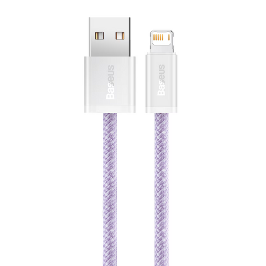 Cablu Date si Incarcare USB-A - Lightning Baseus Dynamic Series, 18W, 2m, Mov CALD000505