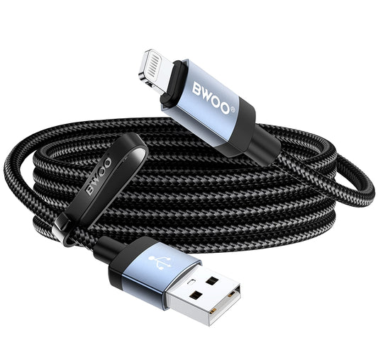 Cablu Date si Incarcare USB-A - Lightning BWOO BO-X401L, 18W, 1m, Negru