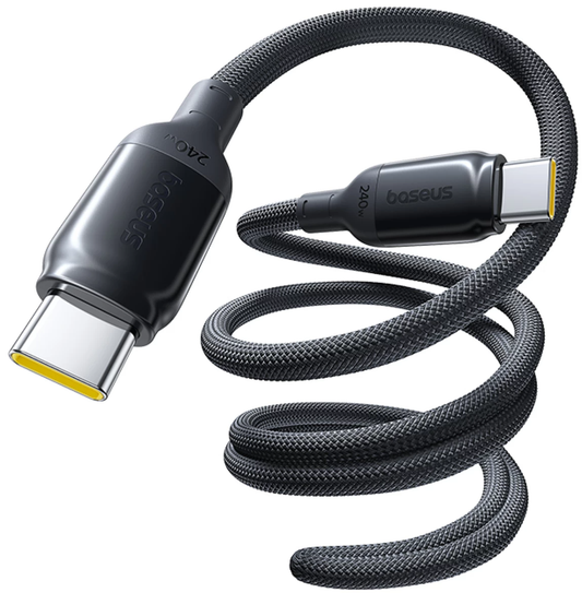 Cablu Date si Incarcare USB-C - USB-C Baseus PicoGo II, 240W, 1m, Negru E0423300