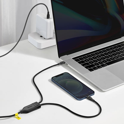 Cablu Date si Incarcare USB-C - Lightning / USB-C Baseus Flash Series 2in1, 100W, 1.2m, Negru CA1T2-F01