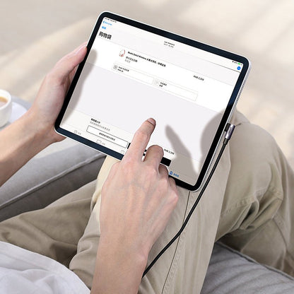 Cablu Date si Incarcare USB-C - USB-C UGREEN US255 Angled, 60W, 2m, Gri