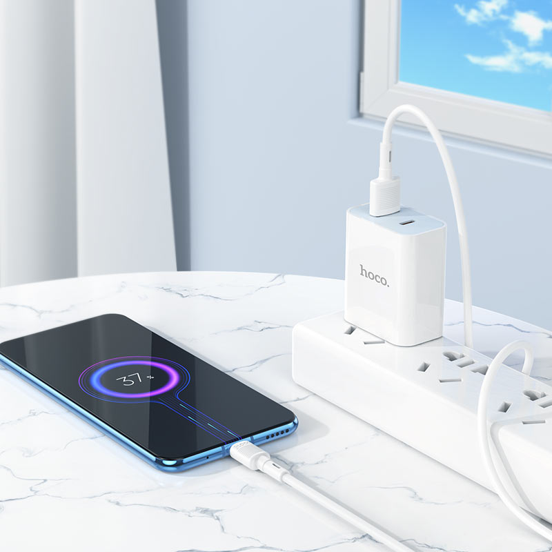 Cablu Date si Incarcare USB-A - microUSB HOCO X83 Victory, 18W, 1m, Alb