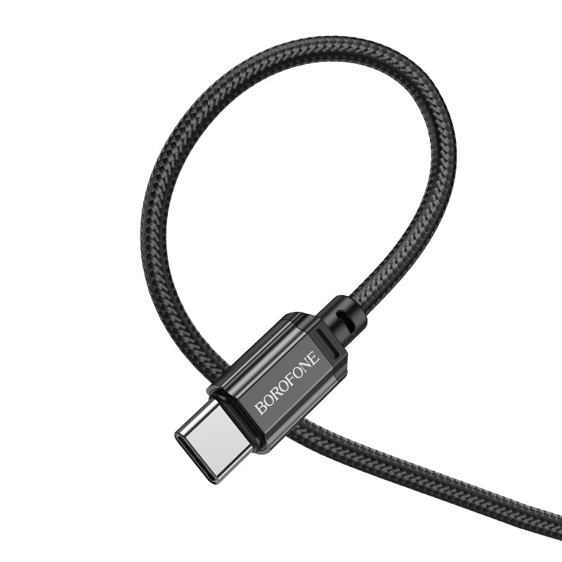 Cablu Date si Incarcare USB-A - USB-C Borofone BX87 Sharp, 60W, 1m, Negru