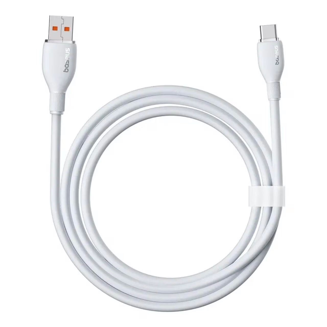 Cablu Date si Incarcare USB-A - USB-C Baseus Pudding, 100W, 1.2m, Alb